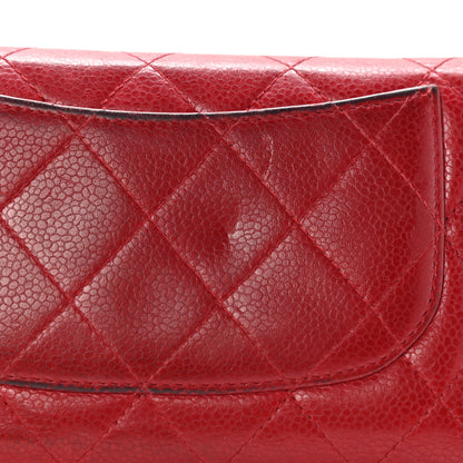 Chanel Caviar Quilted Medium Flap Wallet Red 18 of 19