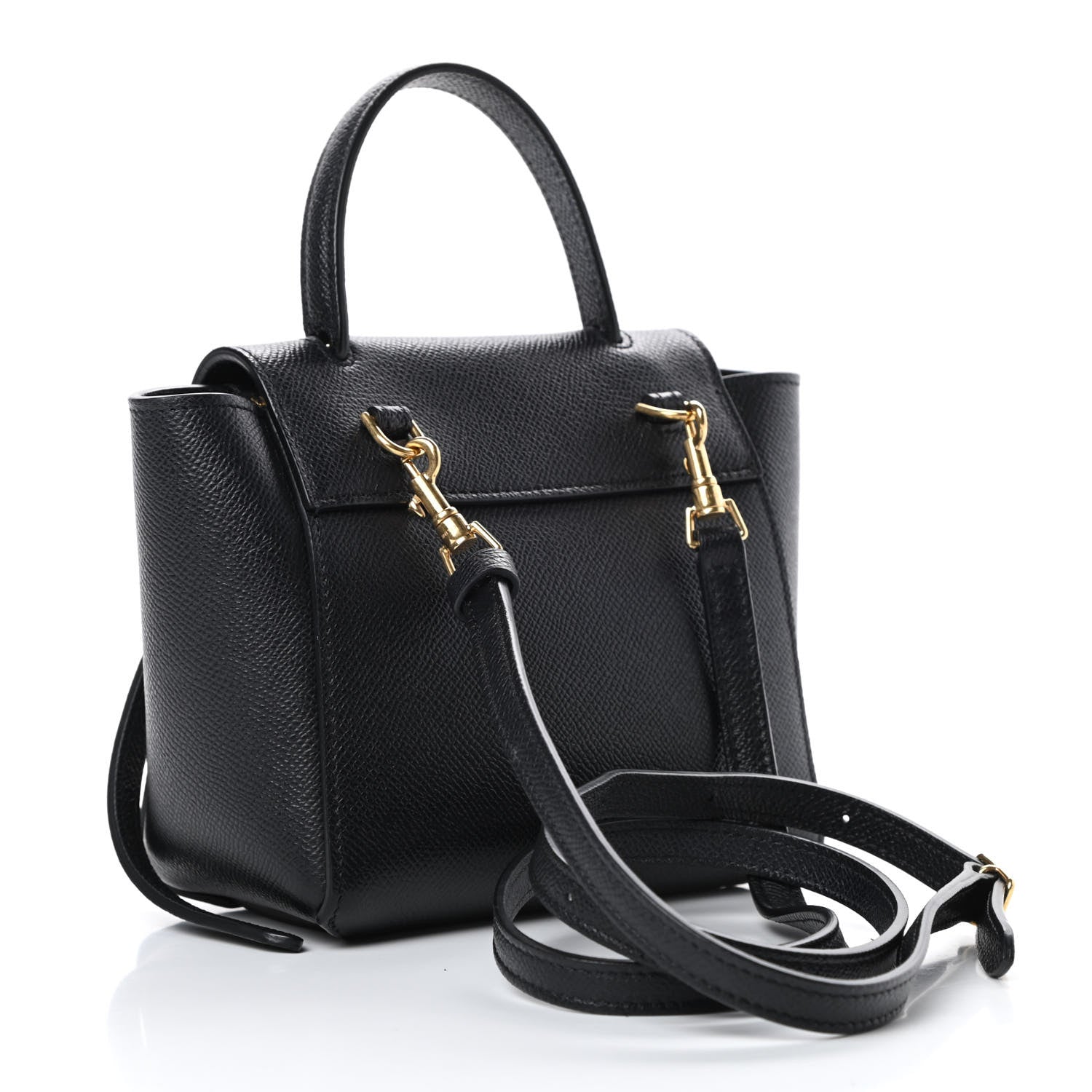 Celine Grained Calfskin Pico Belt Bag Black 3 of 12