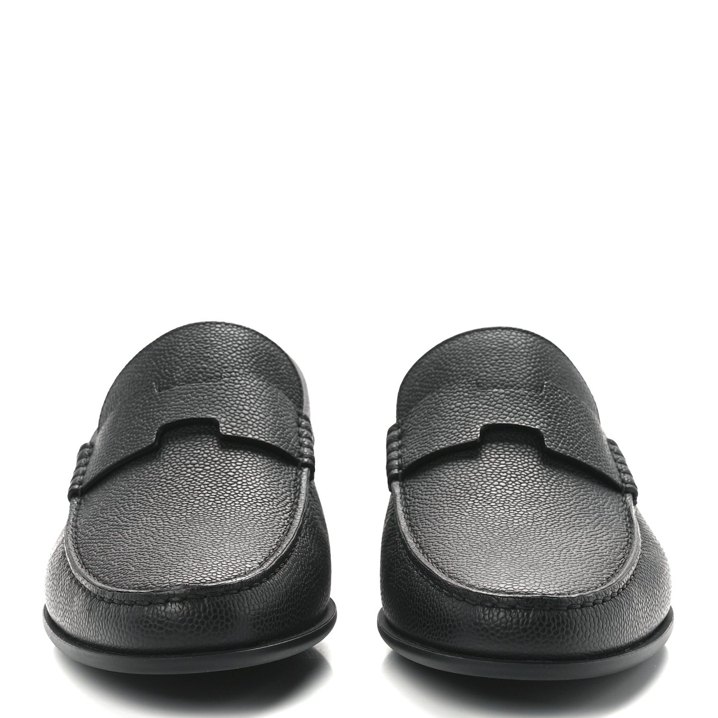 Grained Calfskin Mens Duke Loafer 43 Black