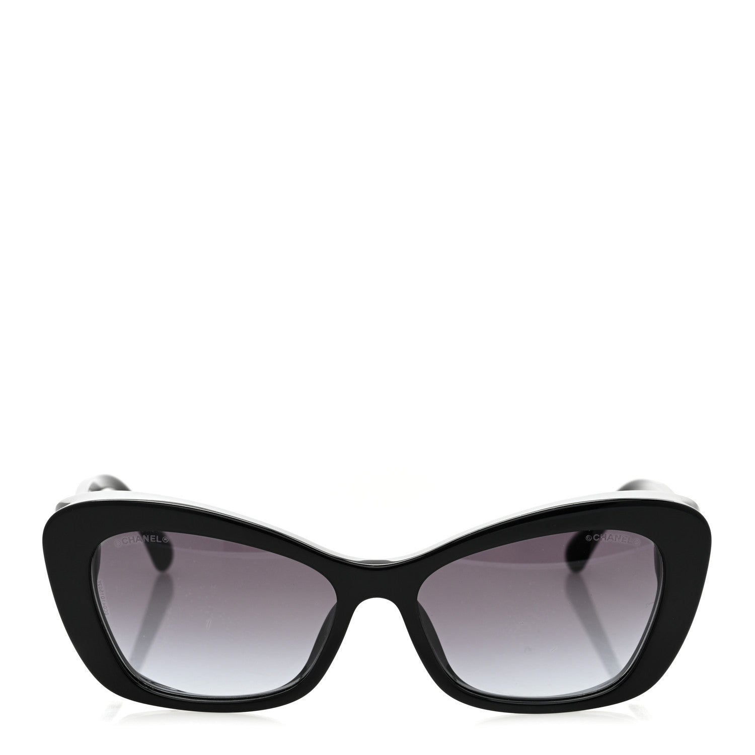 Chanel Acetate Pearl Cat Eye CC Sunglasses 5481-H-A Black 2 of 8