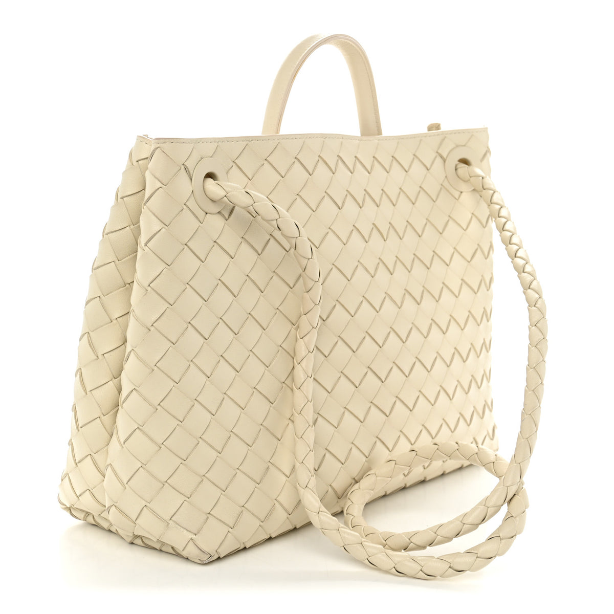 Bottega Veneta Nappa Intrecciato Medium Andiamo Shoulder Bag Sea Salt 3 of 11