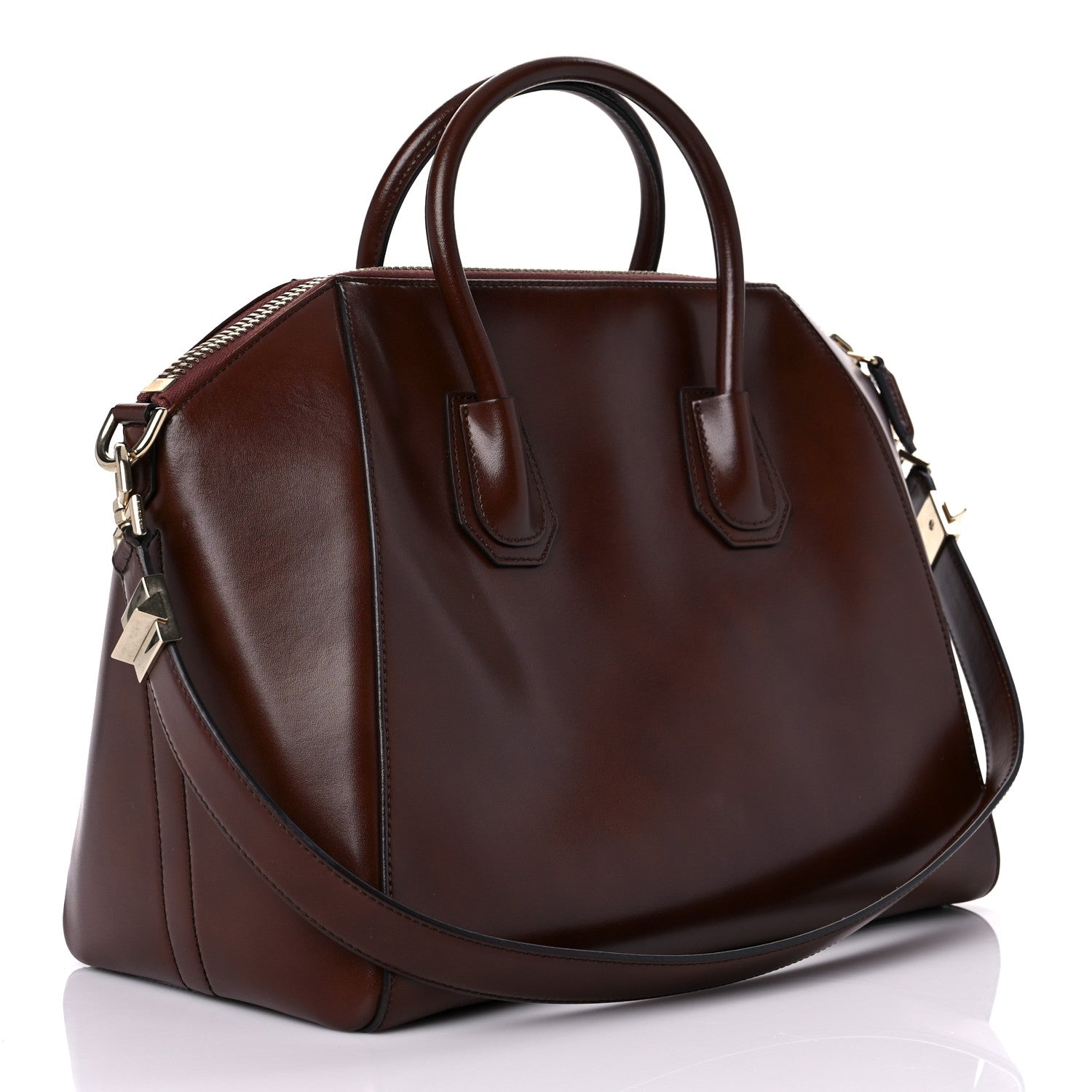 Givenchy Shiny Lord Calfskin Medium Antigona Brown 2 of 15