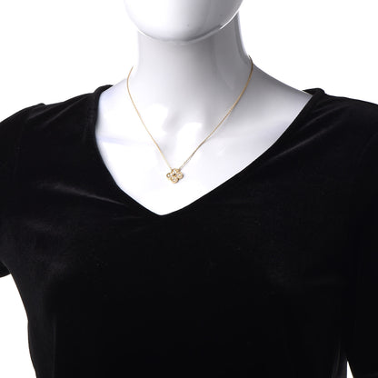 Van Cleef & Arpels 18K Yellow Gold Diamond Vintage Alhambra Pendant Necklace 2 of 9