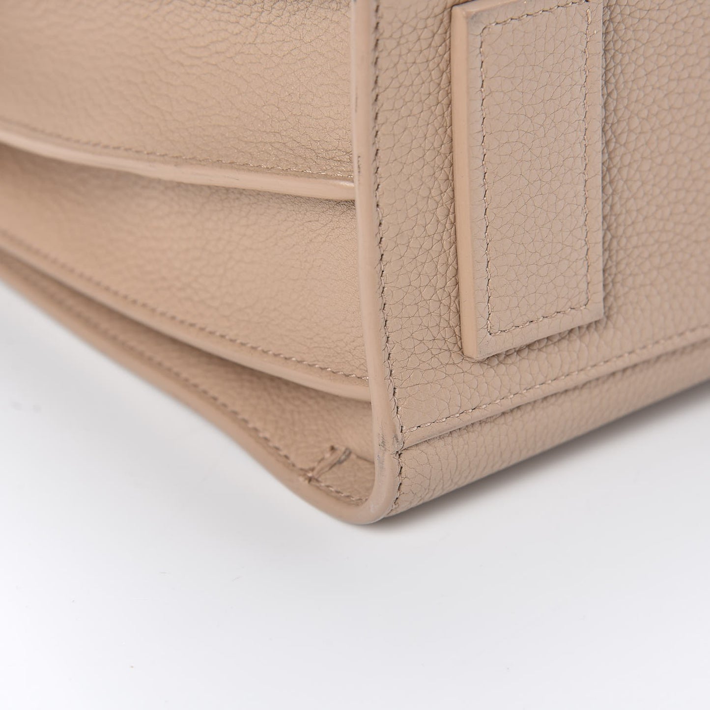 Grained Calfskin Baby Sac De Jour Souple Dark Beige