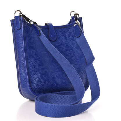 Hermes Taurillon Clemence Evelyne TPM Bleu Electrique 3 of 11