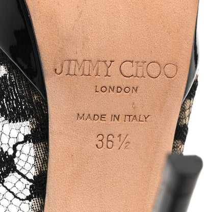 Jimmy Choo Lace Patent Pumps 36.5 Black 8 of 11
