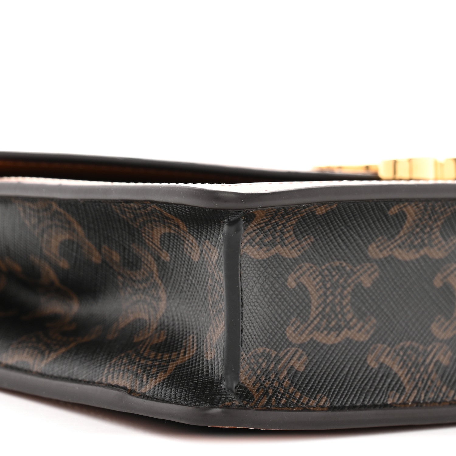 Celine Triomphe Canvas Calfskin Margo Wallet on Chain Tan 9 of 13