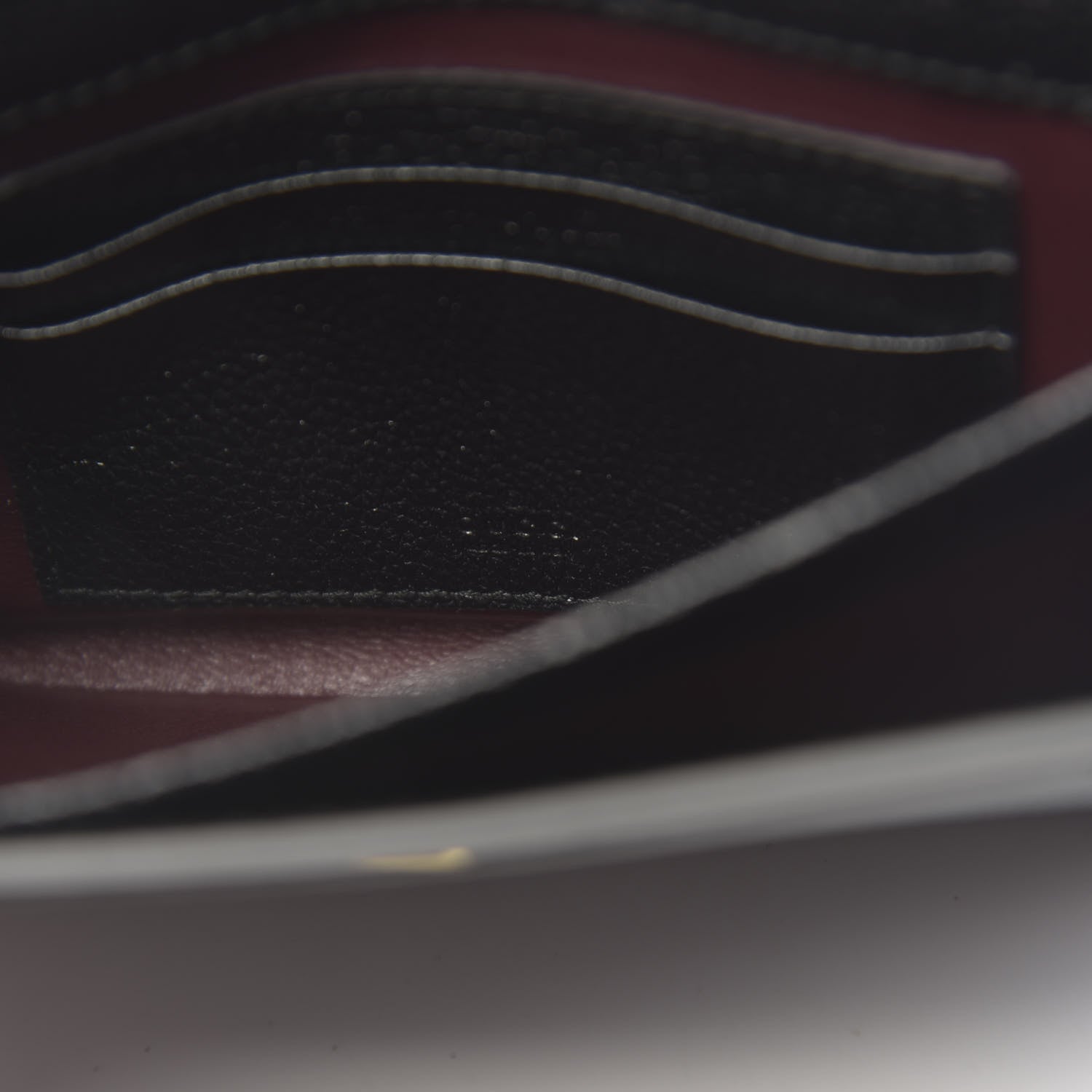 Gucci Grainy Calfskin Zumi Flap Card Case Black 6 of 8