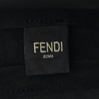 Fendi Shiny Glazed Fabric Vitello Cover FF 1974 Logo Clutch Tobacco Moro Giallo Ebano 6 of 11