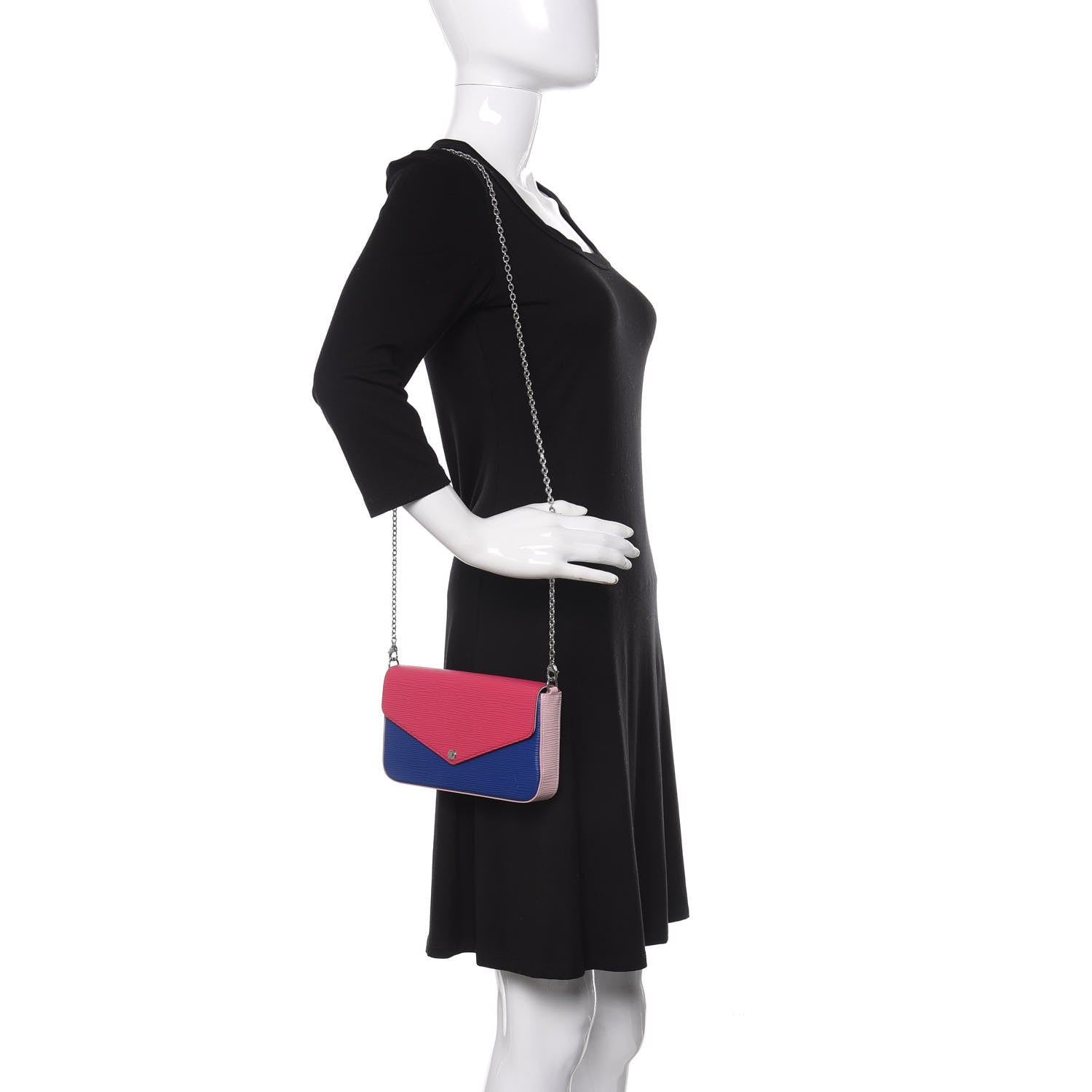 Louis Vuitton Epi Pochette Felicie Hot Pink 2 of 11