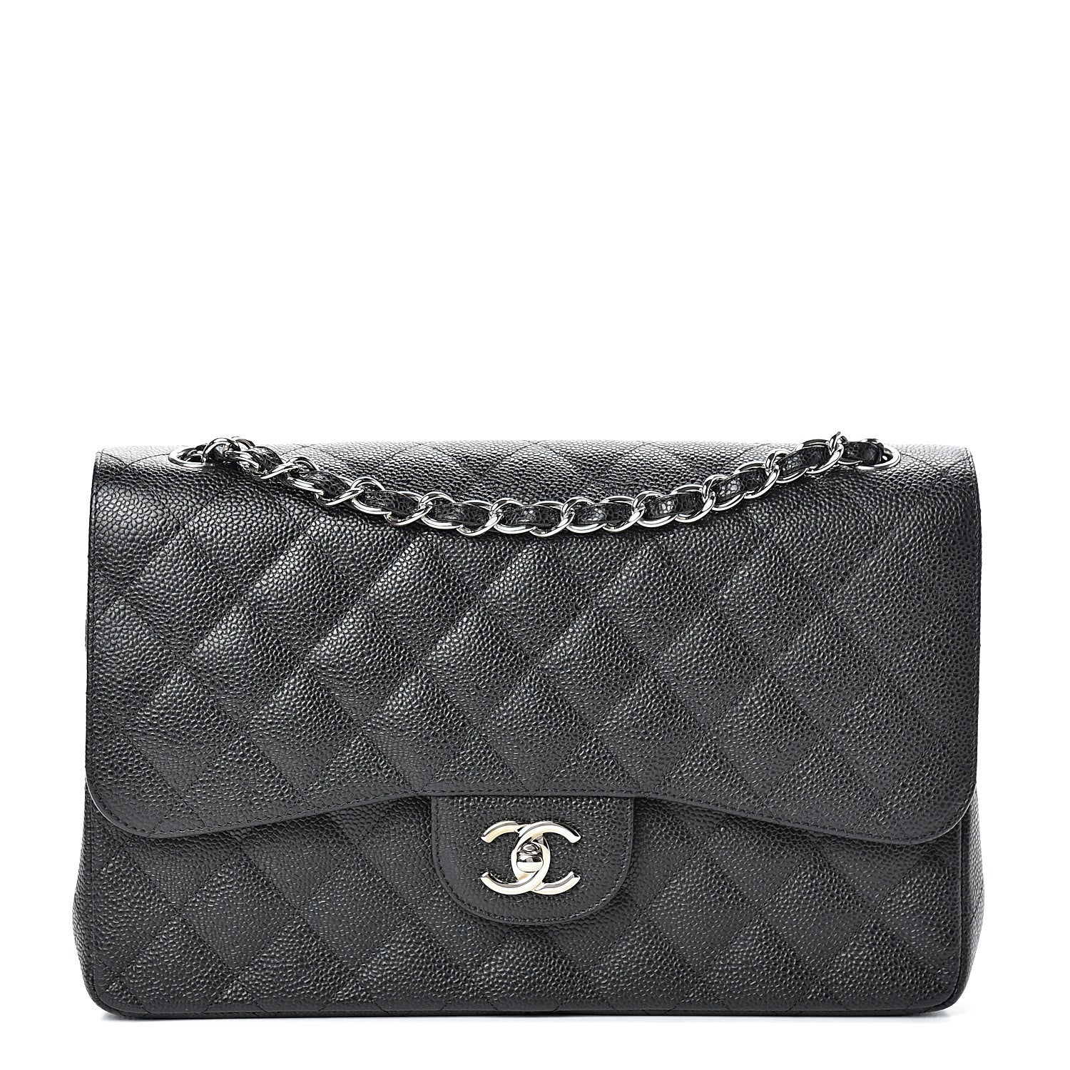 Chanel Caviar Quilted Jumbo Double Flap Black 1 of 11