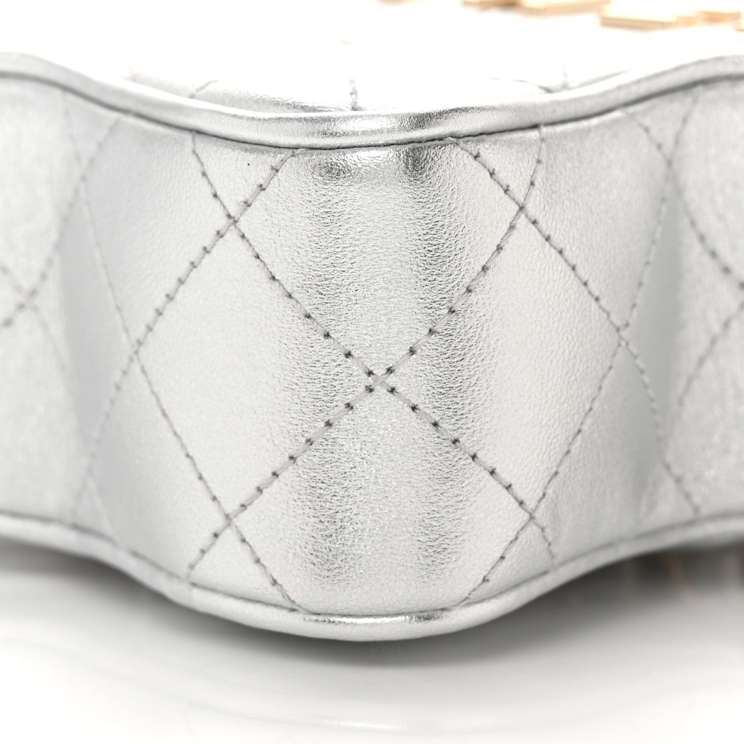 Chanel Metallic Lambskin Walk Of Fame Bag Silver 9 of 12