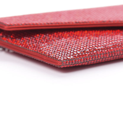 Judith Leiber Austrian Crystal Envelope Clutch Light Siam 9 of 11