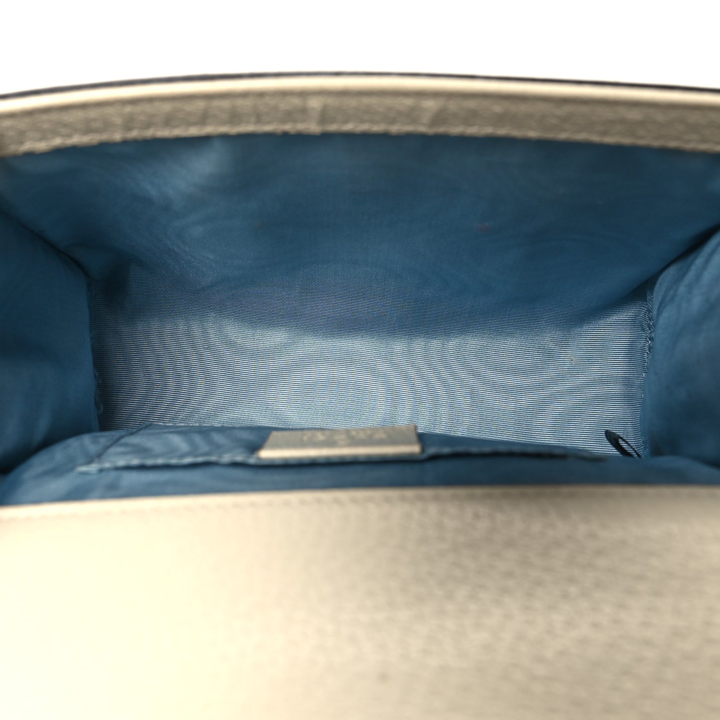 Grained Calfskin Bee Star Small Padlock Shoulder Bag White