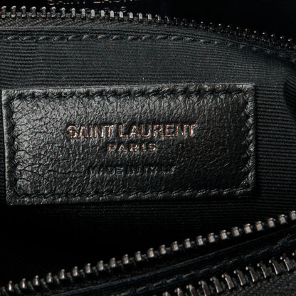 Saint Laurent Calfskin Y Quilted Monogram Monochrome Medium Loulou Chain Satchel Black 7 of 11