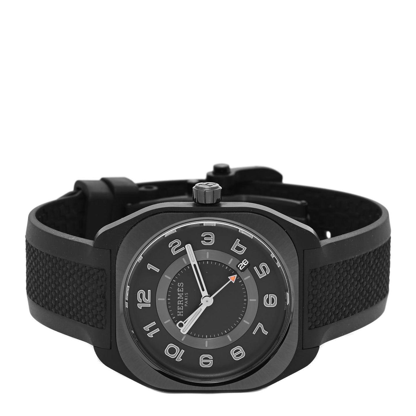 Graphene Nickel Rubber 39mm H08 Automatic Watch Noir