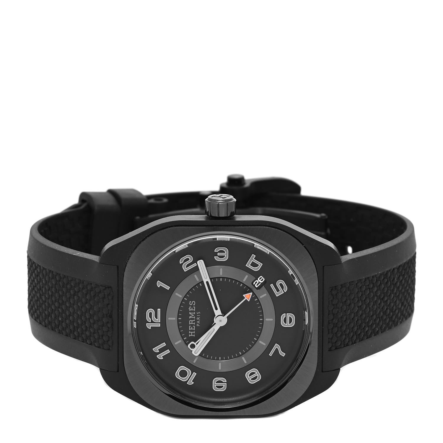 Hermes Graphene Nickel Rubber 39mm H08 Automatic Watch Noir 2 of 5