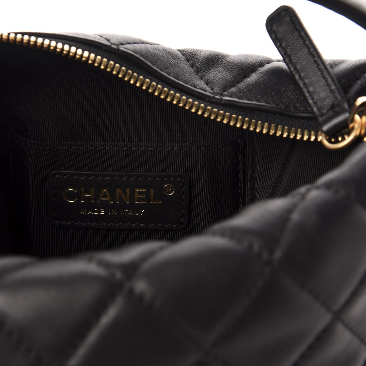 Lambskin Quilted Small Perfect Meeting Hobo Black