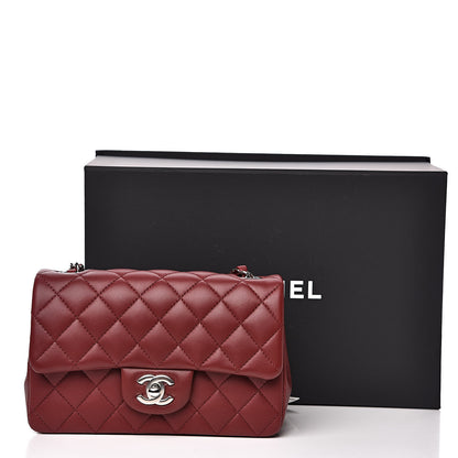 Chanel Lambskin Quilted Mini Rectangular Flap Burgundy 11 of 11