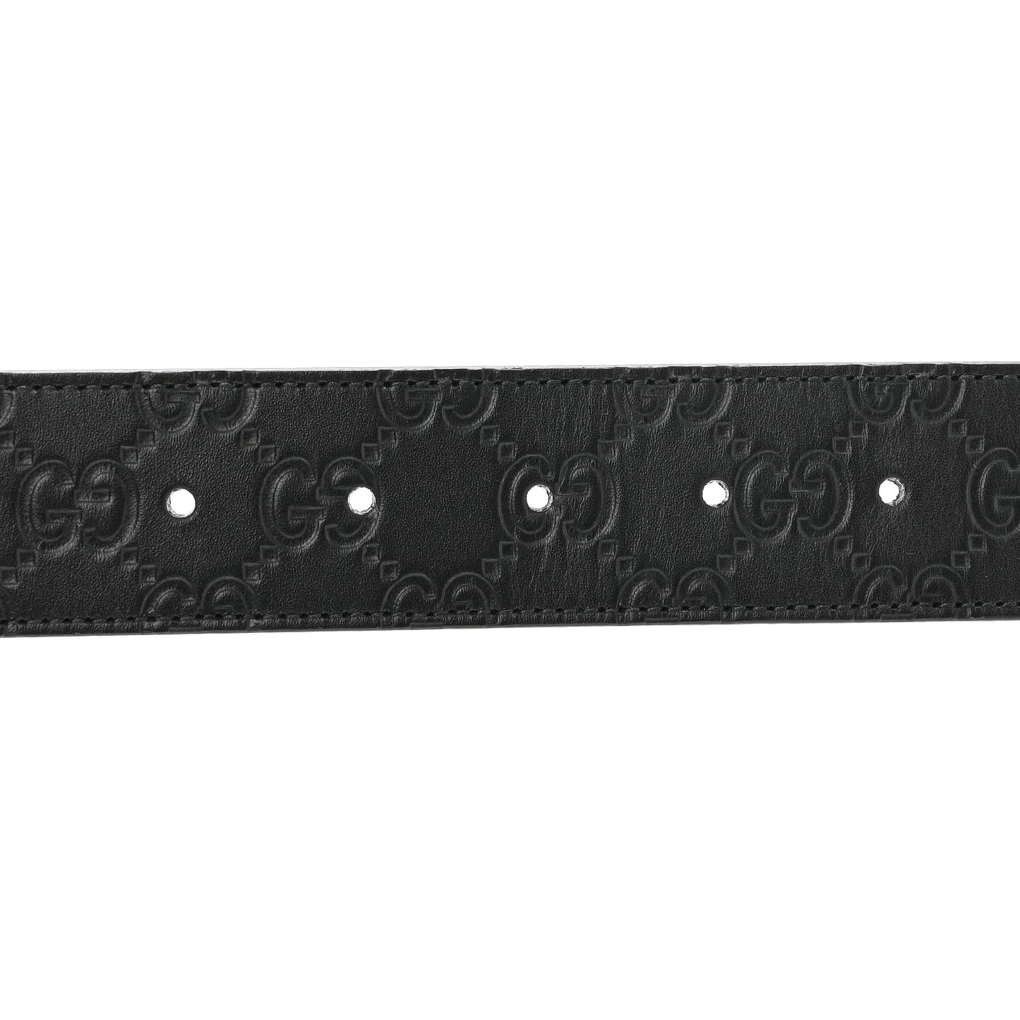 Guccissima Signature Interlocking G Reversible 37mm Belt 100 40 Black Cocoa