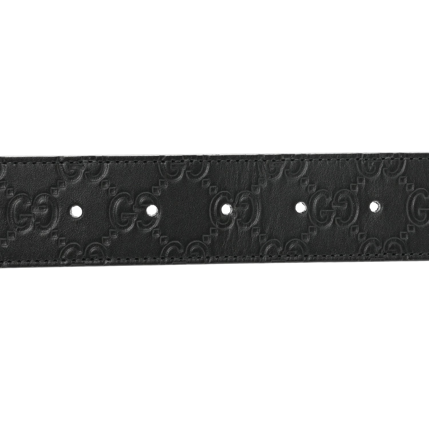 Gucci Guccissima Signature Interlocking G Reversible 37mm Belt 100 40 Black Cocoa 4 of 5