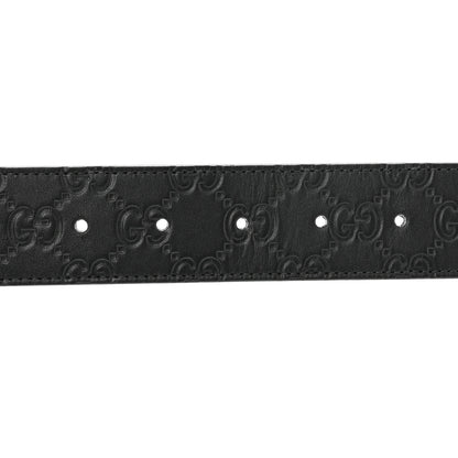 Gucci Guccissima Signature Interlocking G Reversible 37mm Belt 100 40 Black Cocoa 4 of 5