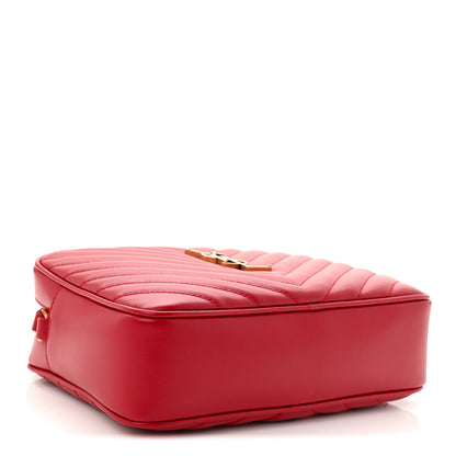 Saint Laurent Calfskin Matelasse Monogram Lou Camera Bag Rouge Eros 4 of 10