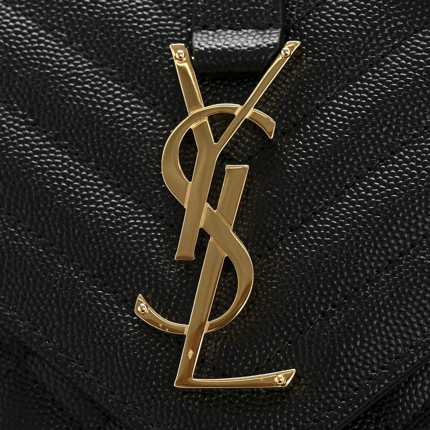 Saint Laurent Grain De Poudre Textured Mixed Matelasse Triquilt Small Monogram Satchel Black 12 of 12