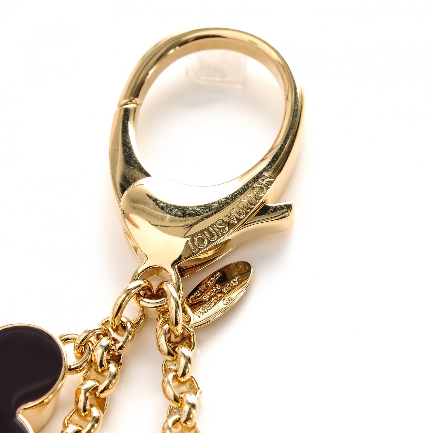 Fleur De Monogram Bag Charm Dore