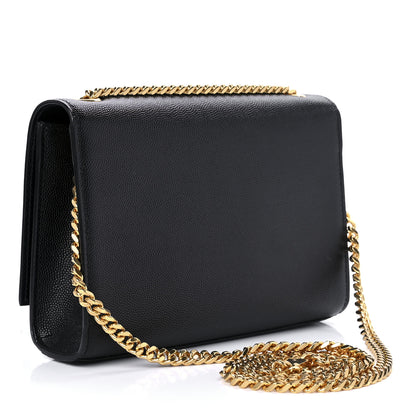 Saint Laurent Grain De Poudre Small Monogram Kate Satchel Black 3 of 10