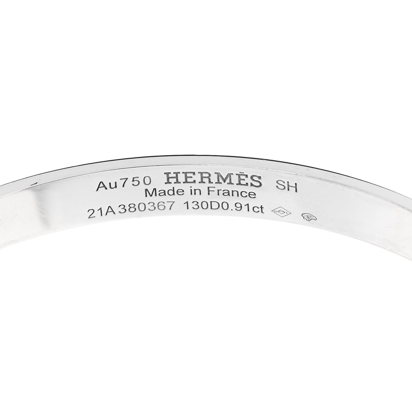 18K White Gold Pave Diamond PM Collier De Chien Bracelet SH