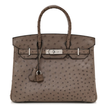 Hermes Ostrich Birkin 30 Gris Tourterelle 1 of 12