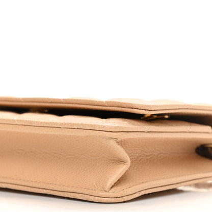 Chanel Caviar Quilted Wallet On Chain WOC Beige 11 of 12