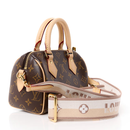 Louis Vuitton Monogram Speedy Bandouliere 20 Beige 3 of 11