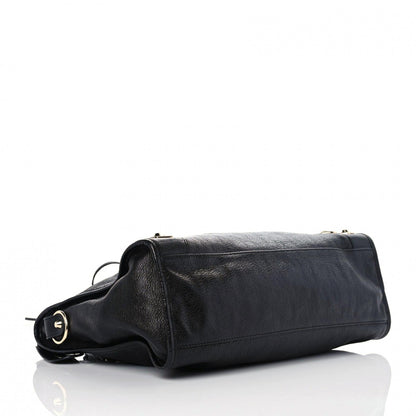 Balenciaga Chevre Gold Metallic Edge Hardware City Black 4 of 10