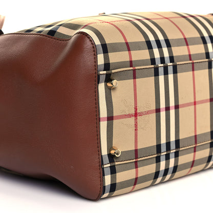 Burberry House Check Small Canterbury Tote Dark Tan 4 of 12