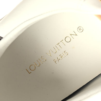 Louis Vuitton Lambskin Embossed Monogram Time Out Sneakers 38 White Natural 8 of 10