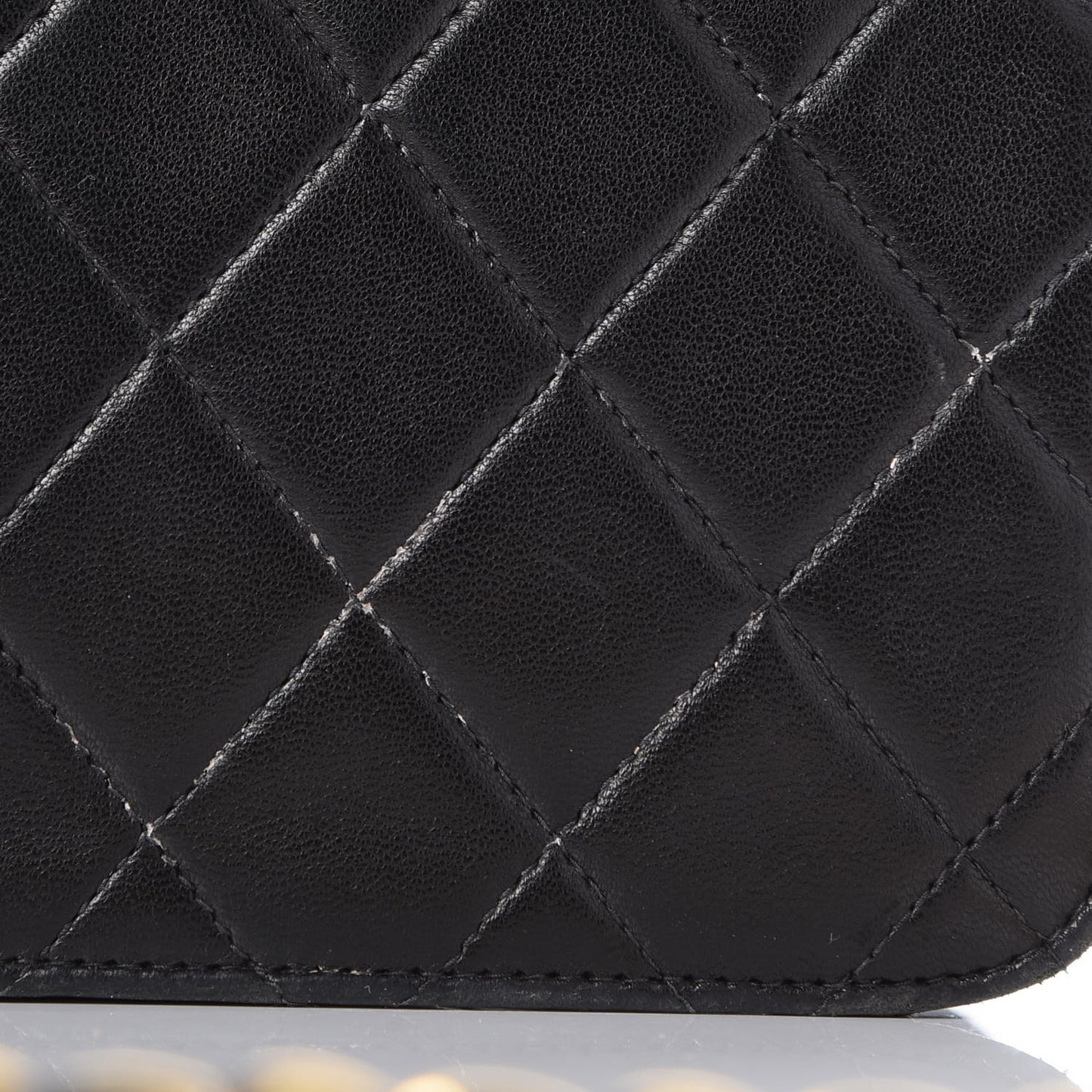 Lambskin Quilted Medium Single Flap Black