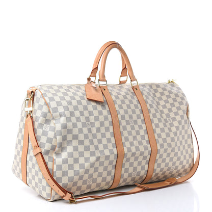 Louis Vuitton Damier Azur Keepall Bandouliere 55 3 of 16