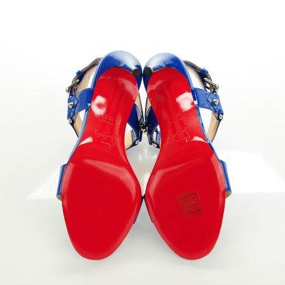 Christian Louboutin Patent Sova Heel 85 Sandals 35.5 Electric 5 of 7