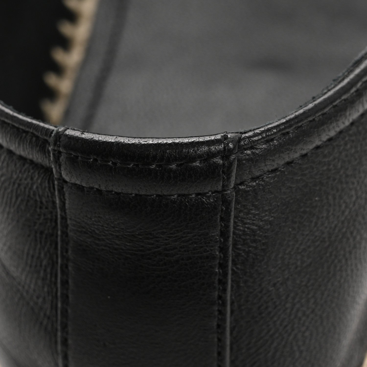 Saint Laurent Lambskin Monogram Espadrilles 37 Black 11 of 13