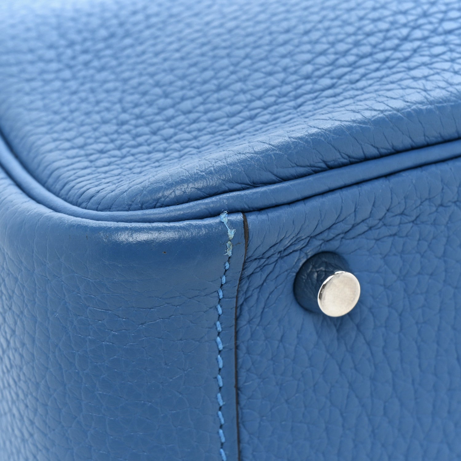 Hermes Taurillon Clemence Mini Lindy 20 Mykonos 9 of 10