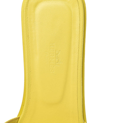 Hermes Epsom Oran Sandals 40 Jaune Pollen 6 of 8
