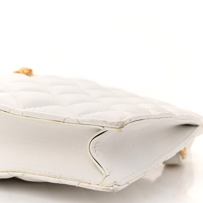 Versace Calfskin Quilted Small Tribute Icon Pouch White 9 of 10