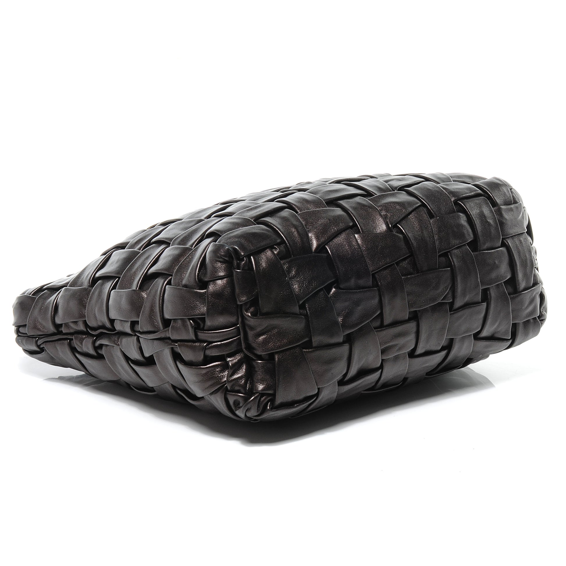 Prada Vitello Mordore Woven Tote Cacao 4 of 7