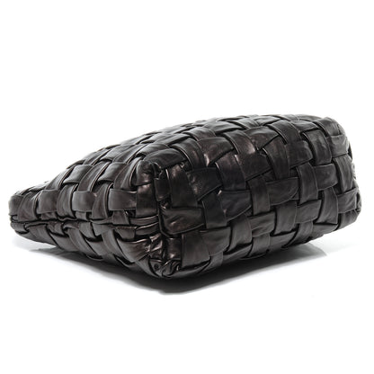 Prada Vitello Mordore Woven Tote Cacao 4 of 7