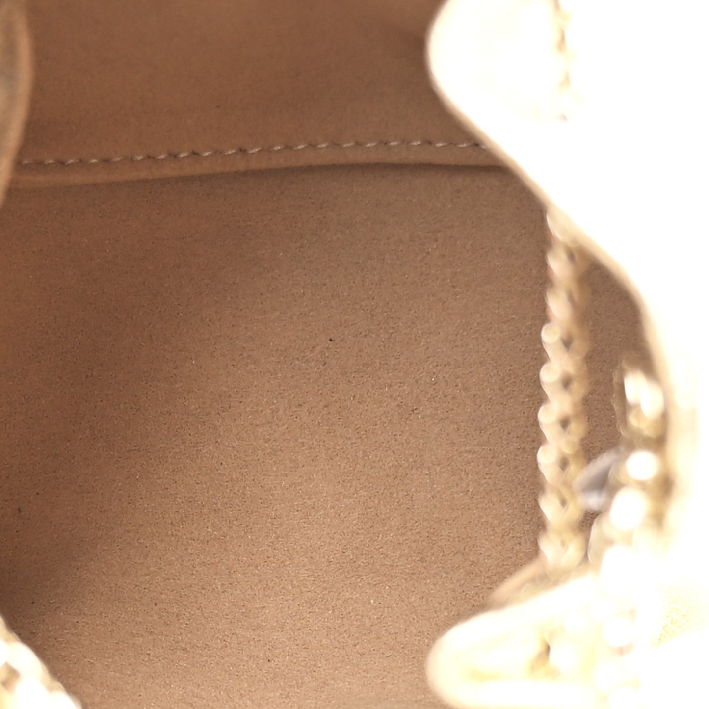 Metallic Lambskin Micro Bon Bon Bag Gold