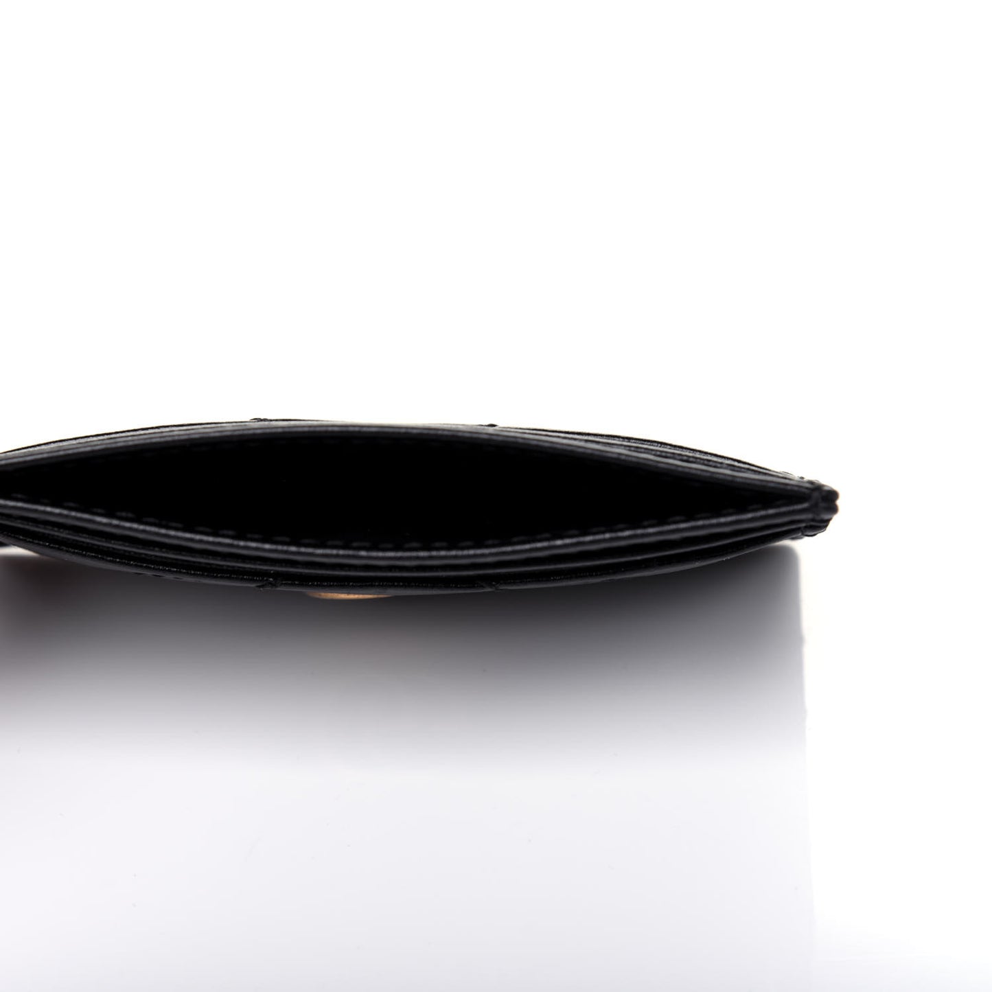 Calfskin Matelasse GG Marmont Card Holder Black