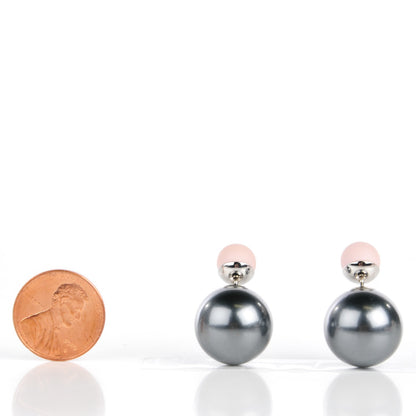 Christian Dior Mise En Dior Tribal Earrings Grey Pink 2 of 5