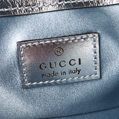 Gucci Iridescent Nappa Chevron Matelasse Small GG Marmont Shoulder Bag Iridescent Snow Light Blue 6 of 11